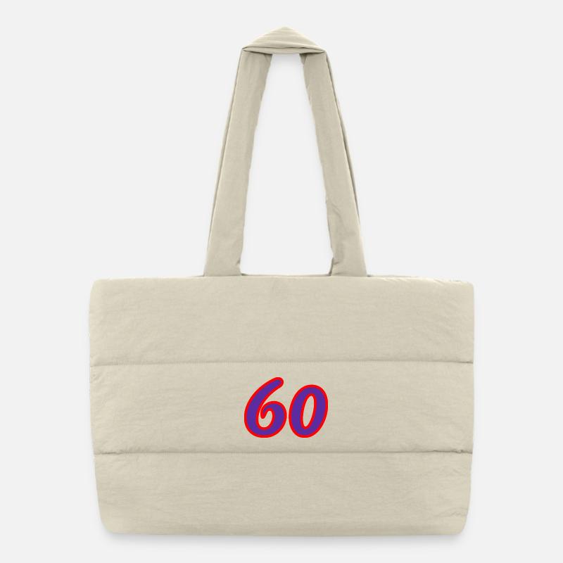 60. 60 ANS. 60e ANNIVERSAIRE. ANNIVERSAIRE 60 ANS. Sac shopping matelassé