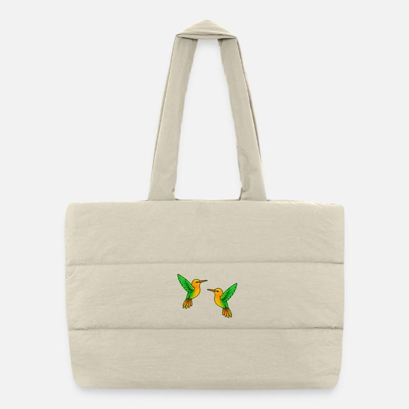 Double Hummingbird Jeu des couleurs Sac shopping matelassé