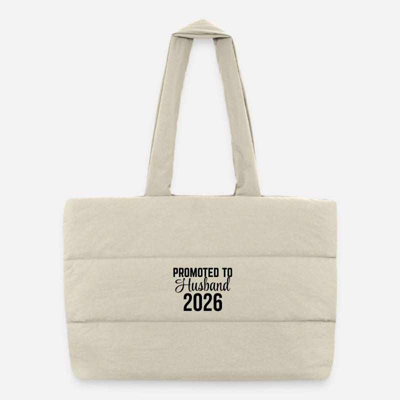 Promoted to Husband 2026 – Ehemann Design Puffer-Einkaufstasche