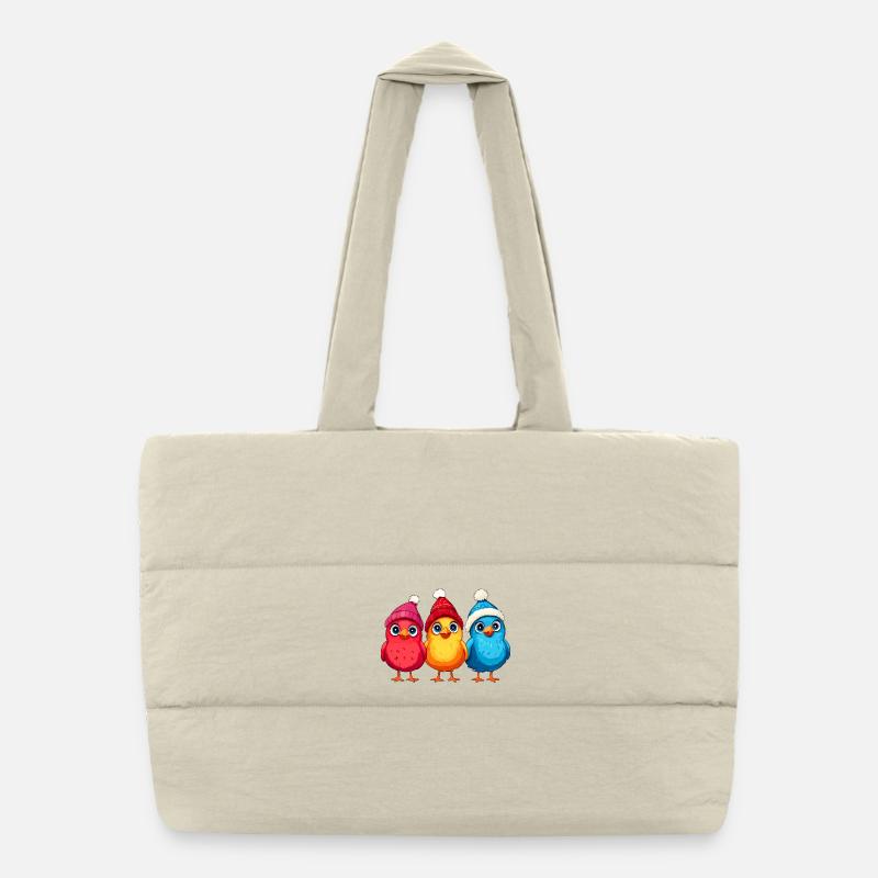 Poules de Noël Sac shopping matelassé
