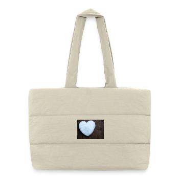 Heart of Snow - Puffer Shopping Bag - natural - Front