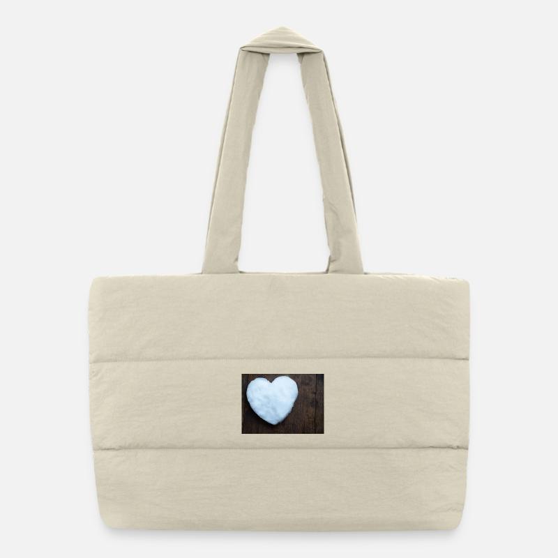 Cœur de neige Sac shopping matelassé