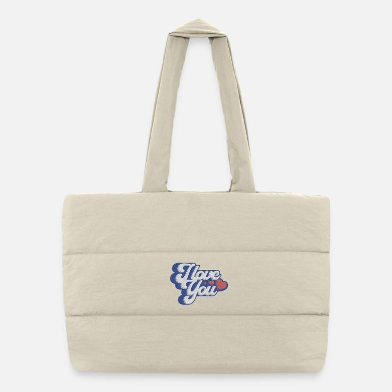 Ich liebe dich – Botschaft der Liebe Puffer-Einkaufstasche