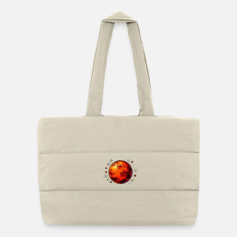 Red Planet Mars Puffer Shopping Bag