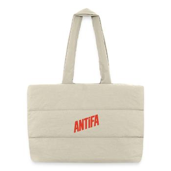 Antifa - Antifascist Merch - Puffer-Einkaufstasche - Naturweiß - Vorne