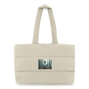 The Tin Man, A Metal Body Longs for Heart - Puffer Shopping Bag - natural - Front