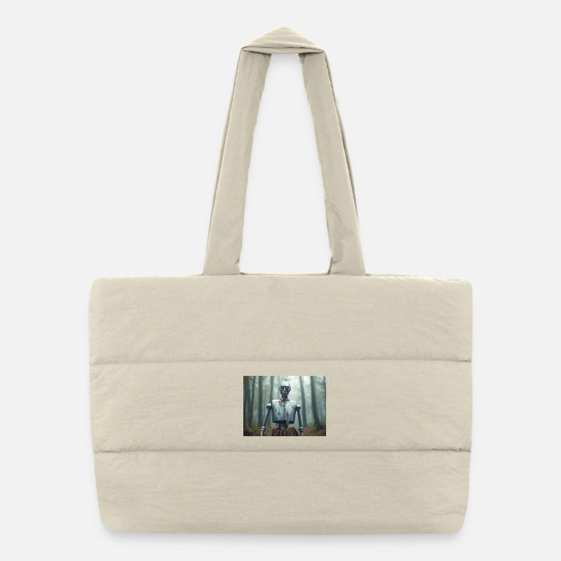 Der Blechmann, ein Metallkörper sehnt sich nach Herz Puffer-Einkaufstasche