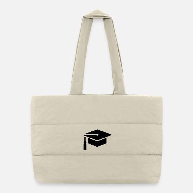 Abi, student, college hat, graduation Puffer Shopping Bag