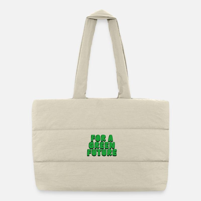 for a green future Puffer Shopping Bag
