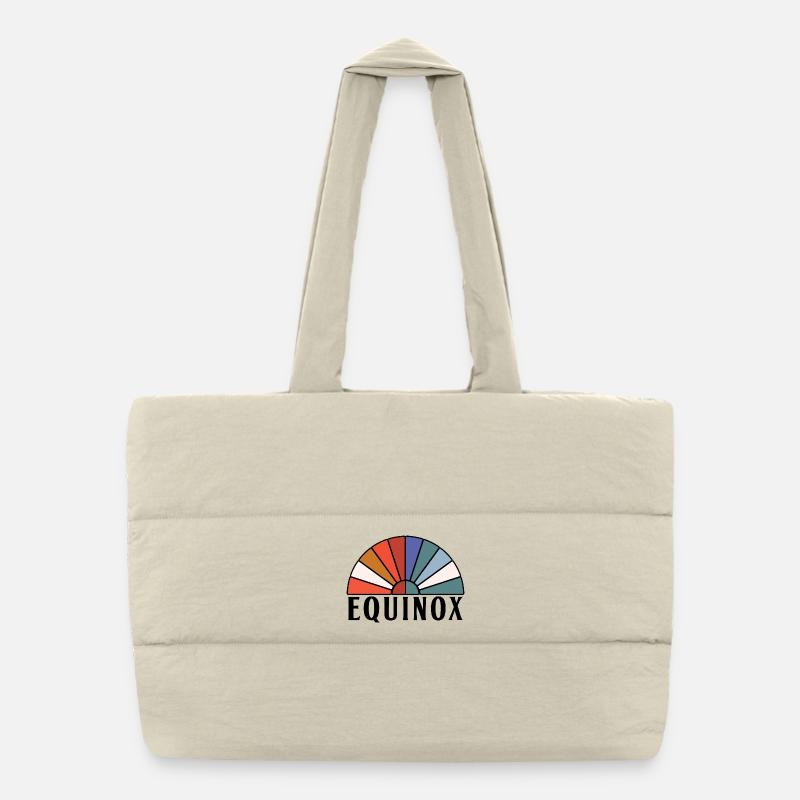 Equinox Happy Easter Ostara Pagan Puffer Shopping Bag