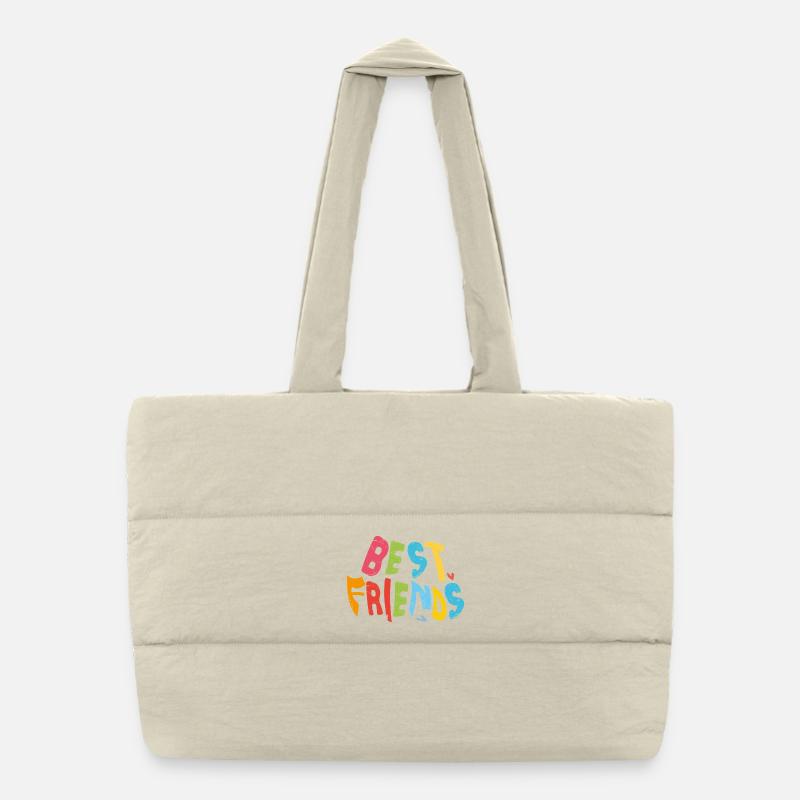 Beste Freunde Puffer-Einkaufstasche
