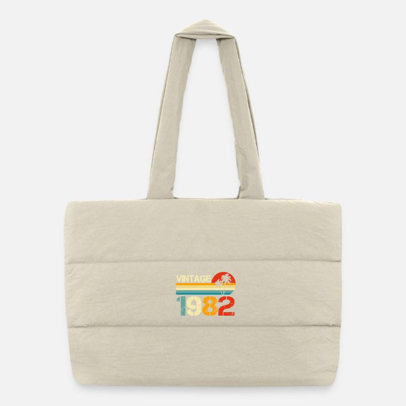 Palm Sunset 1982 Rétro Vintage Sac shopping matelassé