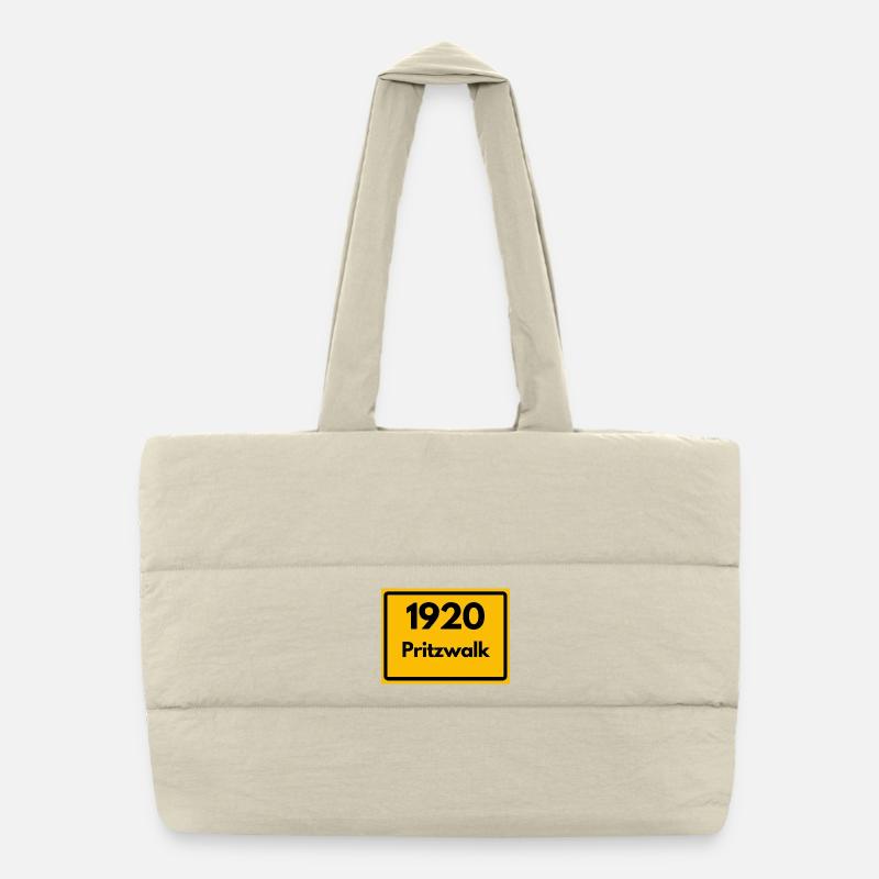 ANCIEN CODE POSTAL RÉTRO 1920 PRITZWALK HEIMAT Sac shopping matelassé