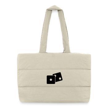 Dit - Sac shopping matelassé - blanc naturel - Devant