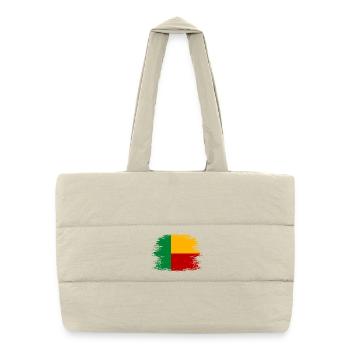 Benin_Flagge_used - Sac shopping matelassé - blanc naturel - Devant