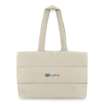 Mama Love Police Pastel Hearts - Sac shopping matelassé - blanc naturel - Devant