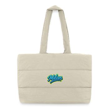 Graffiti First Name Leon Ideal Printable Gift - Puffer Shopping Bag - natural - Front