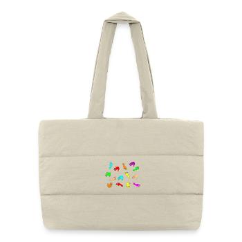 Colorful hands & feet - Puffer Shopping Bag - natural - Front