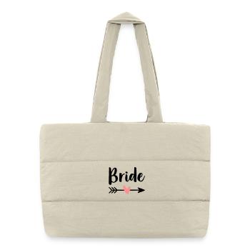 Bride cupid arrow bachelorette party gift - Puffer Shopping Bag - natural - Front
