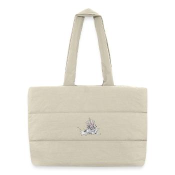 majestically decorated snail with flowers & crown - Puffer Shopping Bag - natural - Front