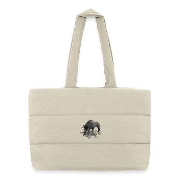 Wild boar - Puffer Shopping Bag - natural - Front