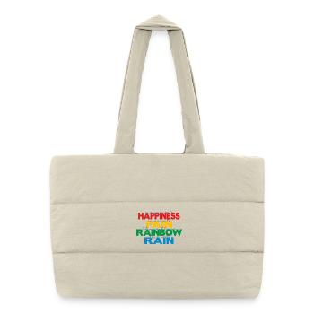 Happiness - Puffer Shopping Bag - natural - Front