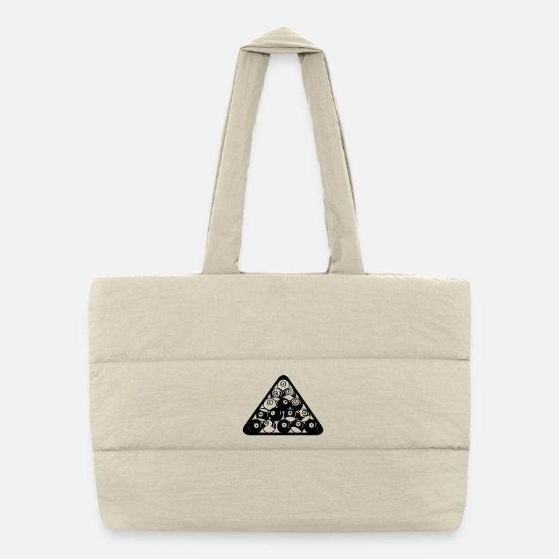 Billiard Triangle Puffer Shopping Bag
