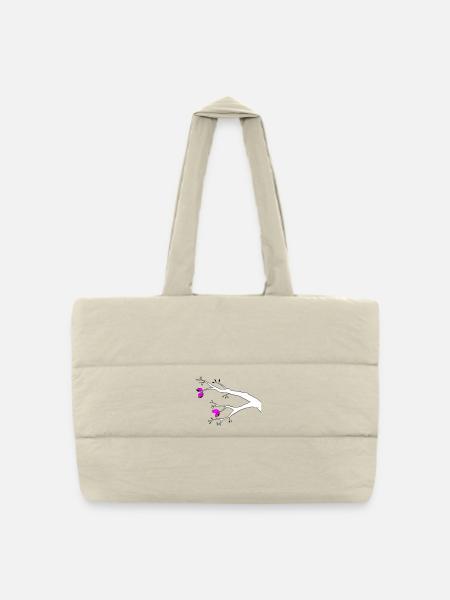 Bourgeon - Sac shopping matelassé - blanc naturel
