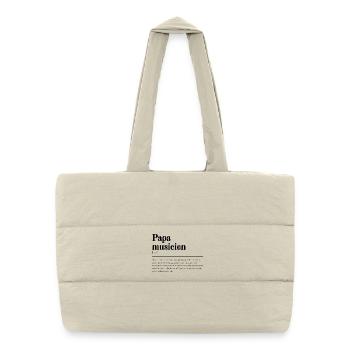 Papa Musicien - Sac shopping matelassé - blanc naturel - Devant