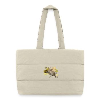 mouse in foliage - Puffer Shopping Bag - natural - Front