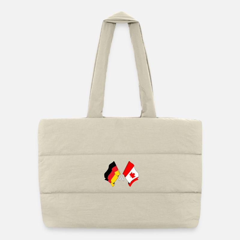 Drapeau de l’Allemagne et drapeau du Canada Sac shopping matelassé