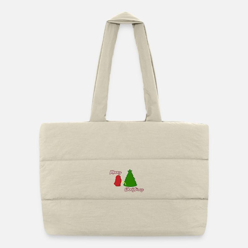 Père Noël - Sapin de Noël - Père Noël Sac shopping matelassé