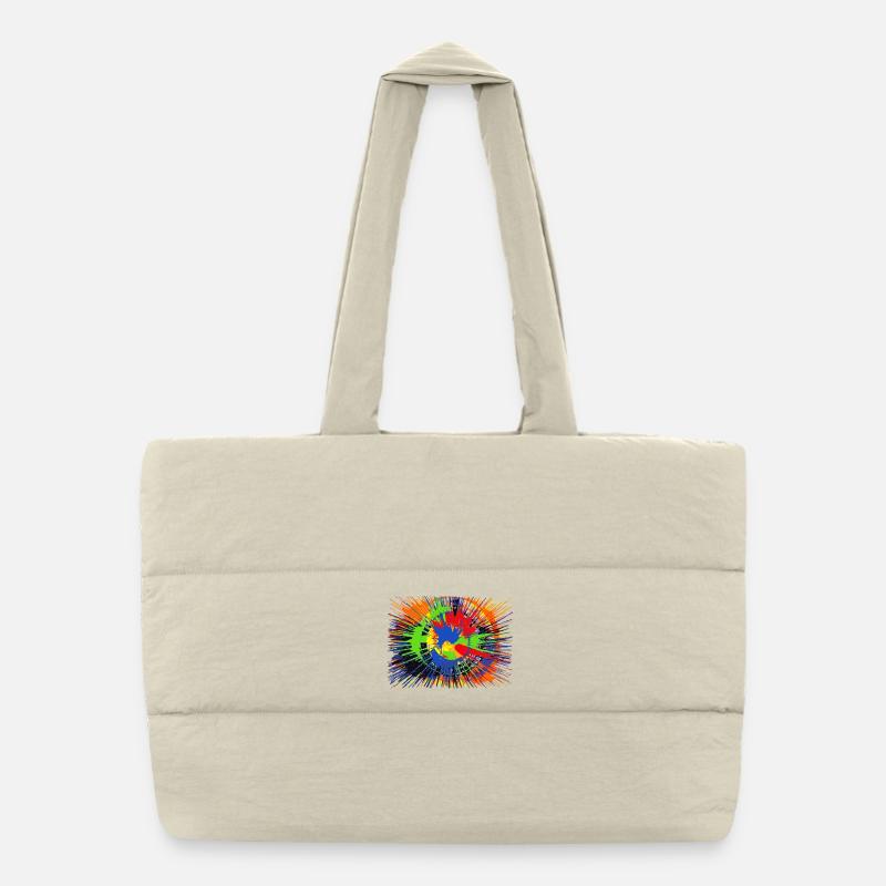 Des taches de couleur Sac shopping matelassé