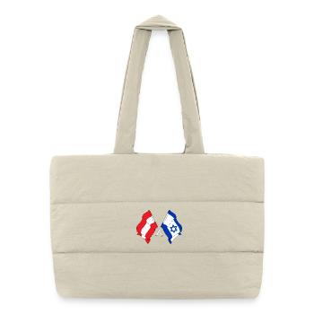 Drapeau Autriche, drapeau Israël - Sac shopping matelassé - blanc naturel - Devant