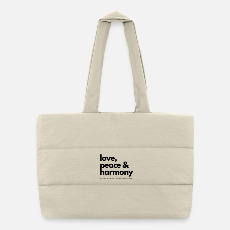 Love & Peace Puffer-Einkaufstasche