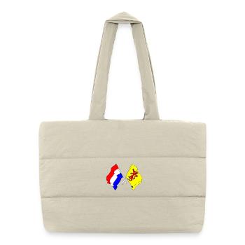 Drapeau des Pays-Bas, Hollande méridionale croisé - Sac shopping matelassé - blanc naturel - Devant
