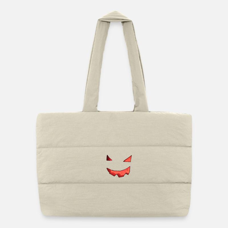 Visage de citrouille Sac shopping matelassé