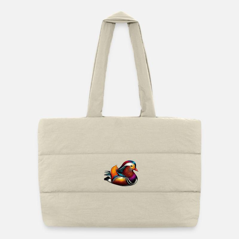 Mandarin duck Puffer Shopping Bag
