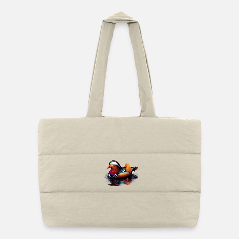Mandarin duck Puffer Shopping Bag