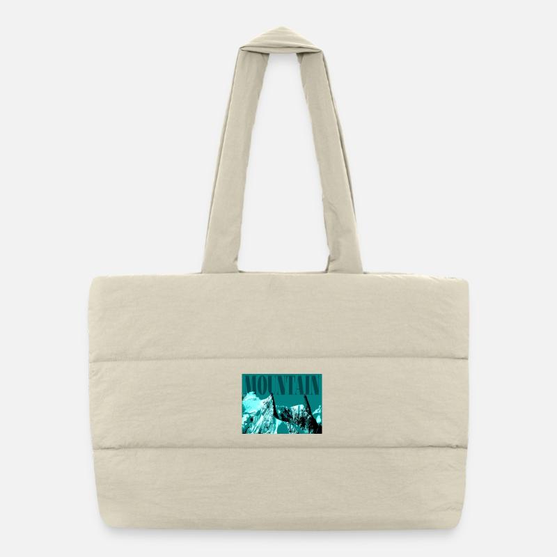 Abstrakter eisiger Berg Puffer-Einkaufstasche