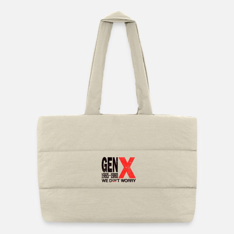 Generation X – Old School & Proud Puffer-Einkaufstasche