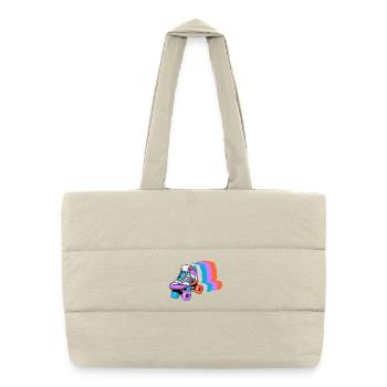 Roller Skating Skater - Puffer Shopping Bag - natural - Front