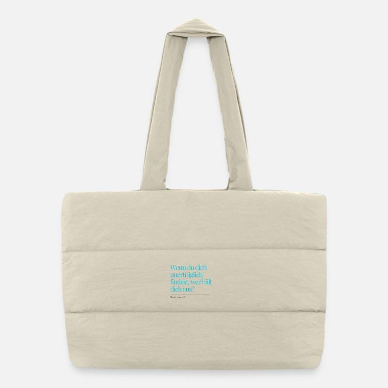 Check-in Frage Nr. 2 Puffer-Einkaufstasche