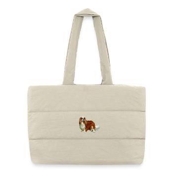Cavalier King Charles Spaniel - Puffer-Einkaufstasche - Naturweiß - Vorne