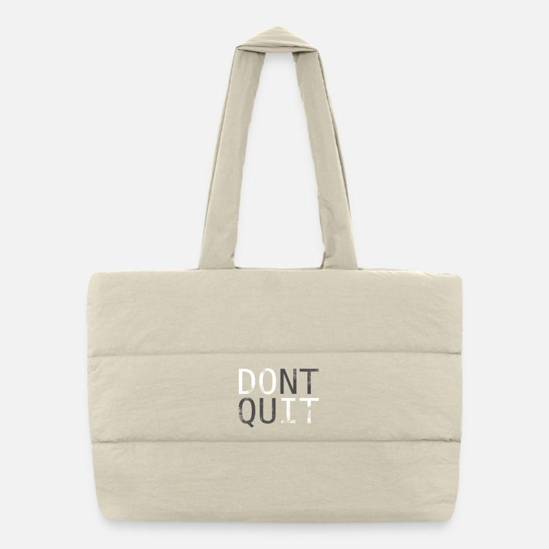 N’arrêtez pas de parler de motivation - Sac shopping matelassé - blanc naturel