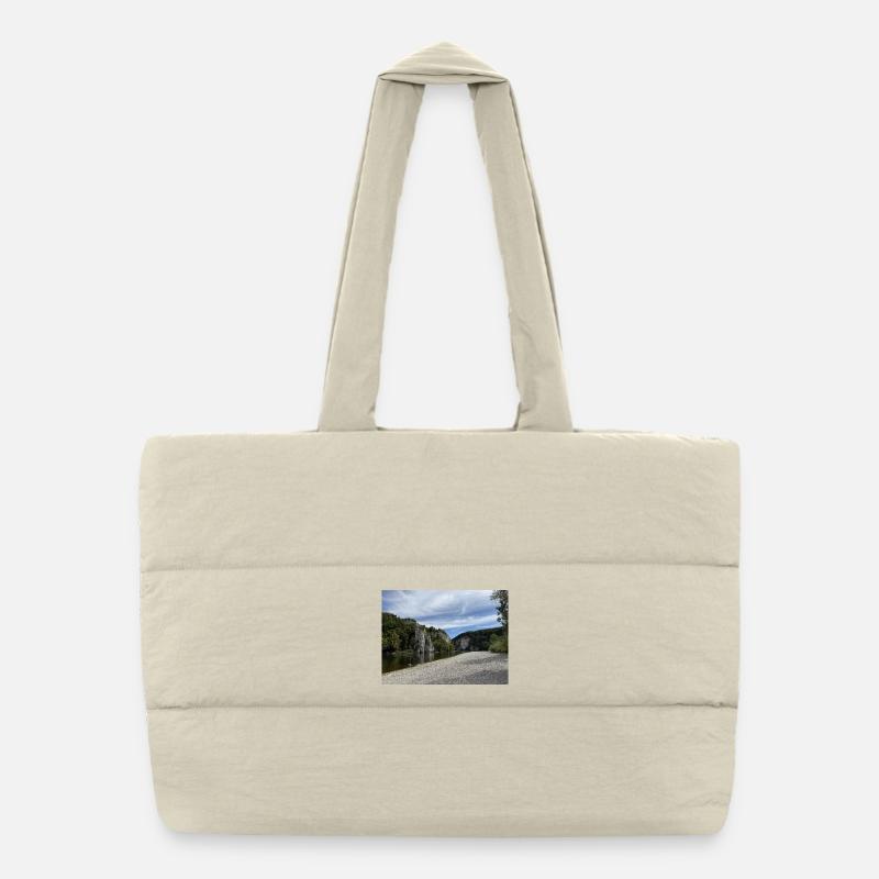 Kelheim River Cliffs Landscape Danube Gorge Puffer Shopping Bag