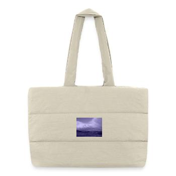 Lavender Fog Landscape - Puffer Shopping Bag - natural - Front