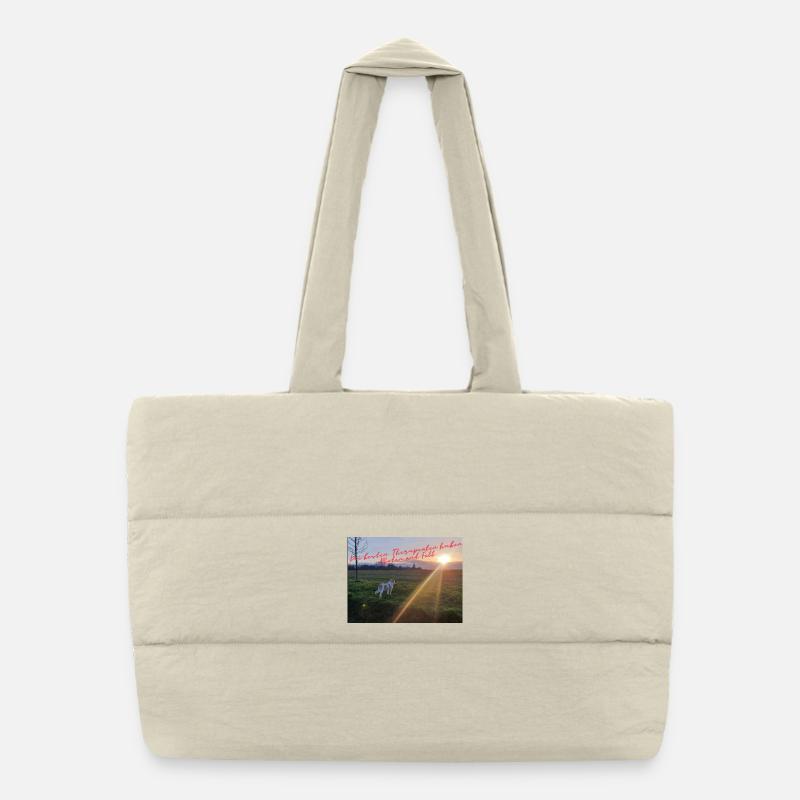 Paw therapy in the evening sun Puffer Shopping Bag