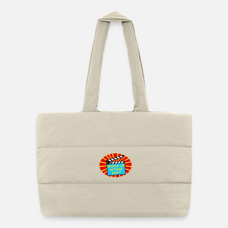 People & Actions - Puffer Shopping Bag - natural