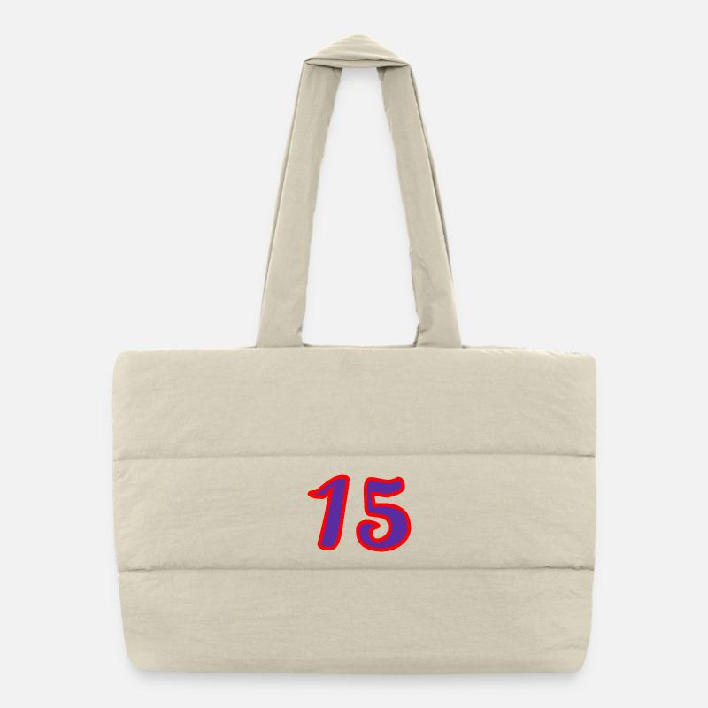 15 ANS. 15. 15 ANS. 15e ANNIVERSAIRE. ANNIVERSAIRE Sac shopping matelassé